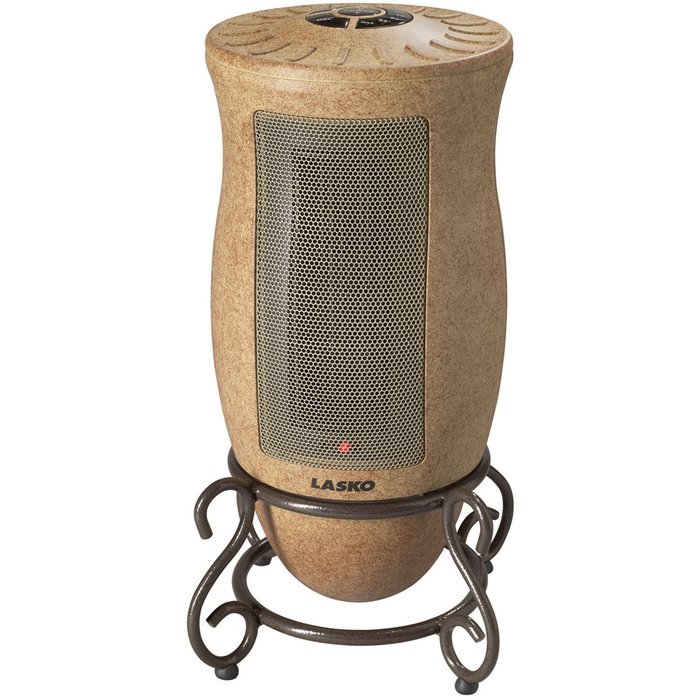 Lasko Oscillating Ceramic Heater with Decorative Finish and 2 Quiet Settings and Built-In Safety Features N2