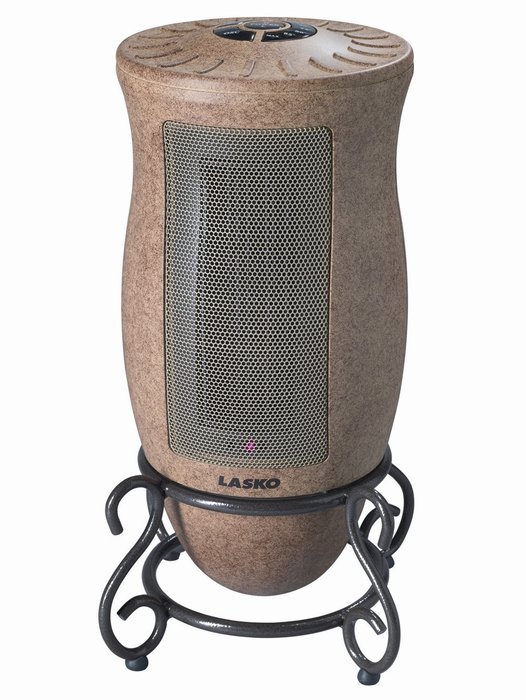Lasko Oscillating Ceramic Heater with Decorative Finish and 2 Quiet Settings and Built-In Safety Features N3