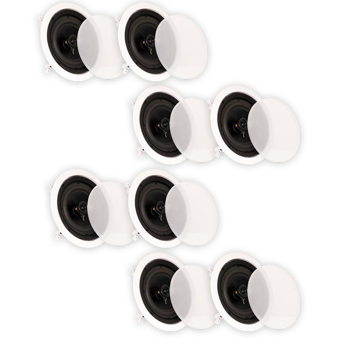 Theater Solutions CS6C In Ceiling 6.5" Speakers Surround Sound Home Theater 4 Pair Pack 4CS6C