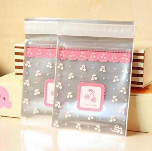 ONOR-Tech 100 PCS Lovely Cute Bowknot OPP Self Adhesive Cookie Bakery Candy Biscuit Roasting Treat Gift DIY Plastic... N2