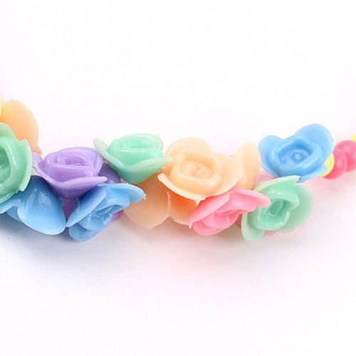 Kids Girls Lovely New Beads Flowers Necklace Bracelet 2 in 1 Jewelry Set Eyeful N6