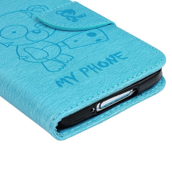 Galaxy S5 Case,Samsung Galaxy S5 Case (I9600) - Wallet Flip Stand Case Embossed Cute Bear PU Leather Case Shockproof... N19