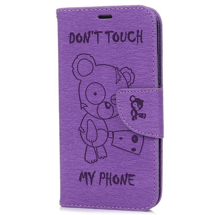 Galaxy S5 Case,Samsung Galaxy S5 Case (I9600) - Wallet Flip Stand Case Embossed Cute Bear PU Leather Case Shockproof... N21