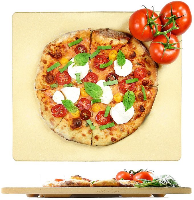 Crustina Rectangular Pizza Stone, 14 x 16-Inch