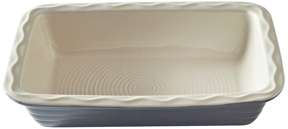 Mason Cash Baker Street Rectangular Pie Dish, Grey, 31 CM