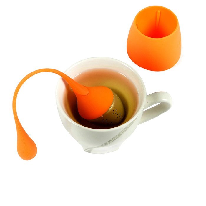 ETvalley Silicone Tea Infuser with Stainless Steel Strainer for Loose Leaf- for Cup, Mug or Teapot, Set of 4-Blue... N3