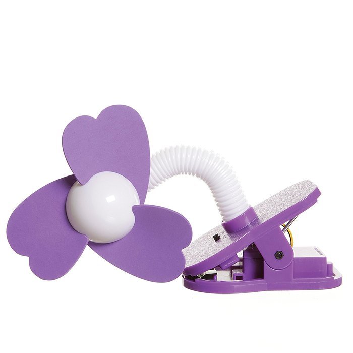 Tee-Zed T01 Clip-On Fan Great for the Beach, Pool, Camping, Work, Lounging or Just Chillin'! -Pink Purple N16