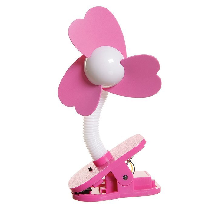 Tee-Zed T01 Clip-On Fan Great for the Beach, Pool, Camping, Work, Lounging or Just Chillin'! -Pink Purple N17
