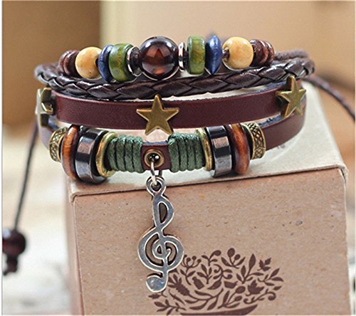 NEW Jewelry Fashion Infinity Leather Charm Bracelet Silver lots Beads Style