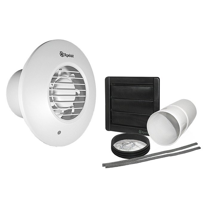 Xpelair DX100HTR Simply Silent 4" Round Extractor Fan | Humidistat/Timer/Kit N9