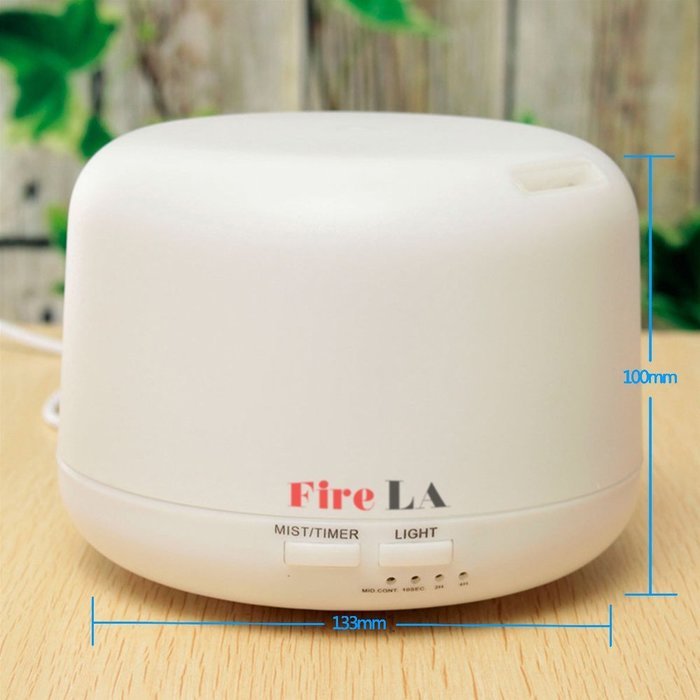Fire LA 300ml Essential Oil Diffuser for Aromatherapy Ultrasonic Air-Cool Mist Humidifier N11