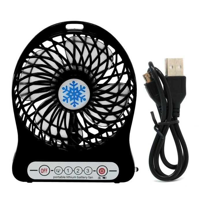 Tangc Mini Super Mute Rechargeable Desktop Fan (Blue) N10