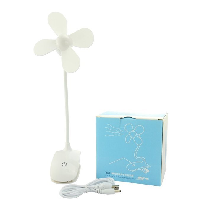 Mystery Portable Mini USB Clip Fan Personal Clip-on / Table Fan with Built-in Rechargeable Battery for Home Office... N11