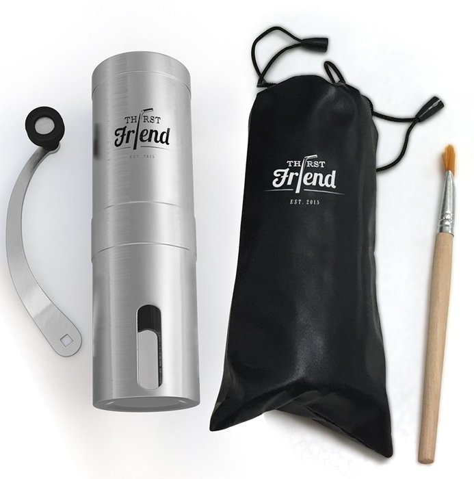 Thirst Friend MINI Manual Coffee Grinder With Free Cleaning Brush & Waterproof Travel Pouch. Top Rated Portable...
