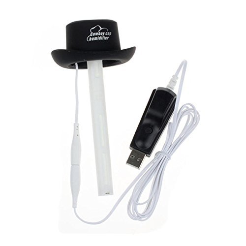 Generic Cowboy Cap USB Mini Portable Air Humidifier Water Bottle Black N4