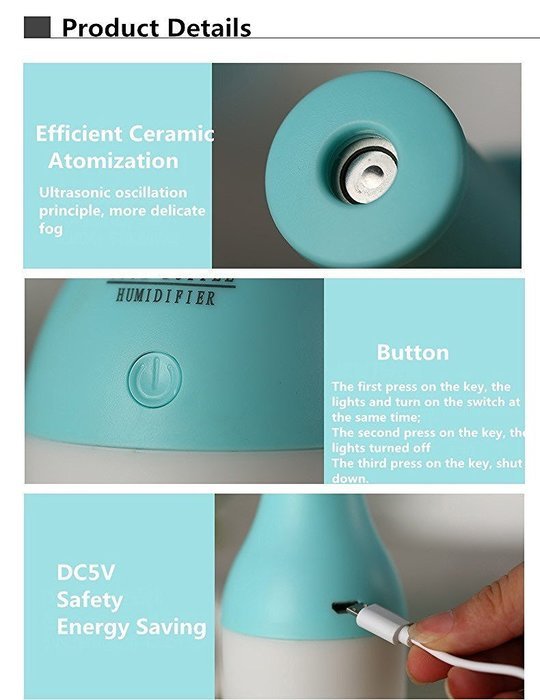 XDOBO Portable bottle mist humidifier,Cool Mist Humidifier,Aromatherapy Essential Oil Diffuser Distiller,Perfect... N2