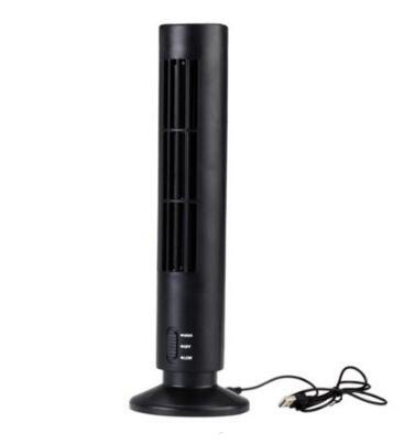Alytimes Mini USB Tower Fan No Leaf Bladeless Air Conditioner Cool Cooling Home Desk Fan (Black) N6
