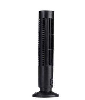 Alytimes Mini USB Tower Fan No Leaf Bladeless Air Conditioner Cool Cooling Home Desk Fan (Black) N7