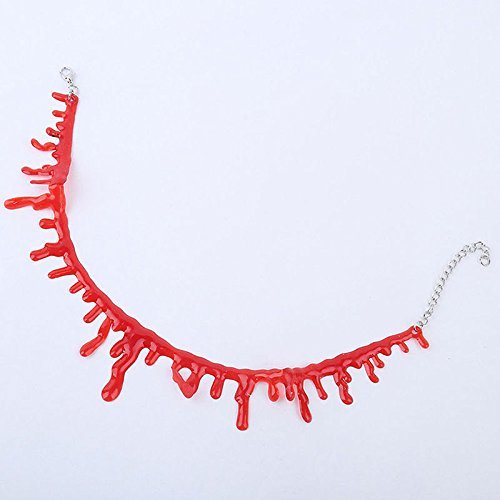 1Pcs Handmade Cutting Bloodstain Necklace Halloween Party Cosplay Accessories N3