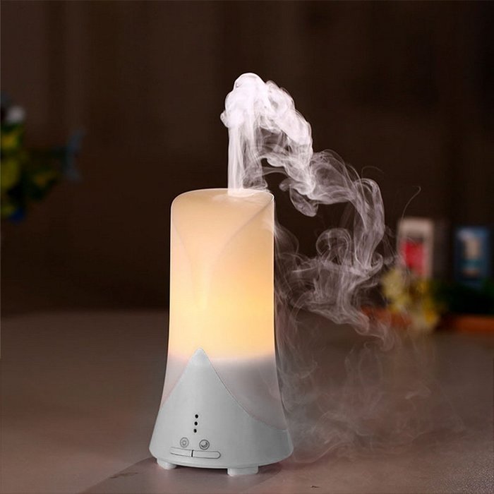 YoCoo 50ml USB Ultrasonic Essential Oil Aroma Diffuser with Time Setting, Cool Air Humidifier, Warm White LED... N2