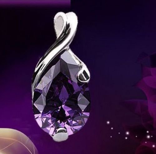 Natural Crystal Amethyst Healing Point Chakra Bead Stone Pendant for Necklace N4
