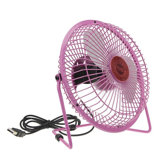 Bao Xin 360 Degrees Rotating USB Powered Tabletop Fan Mini Metal Electric Fan for Summer, Work, Office, Pc, Notebook... N50