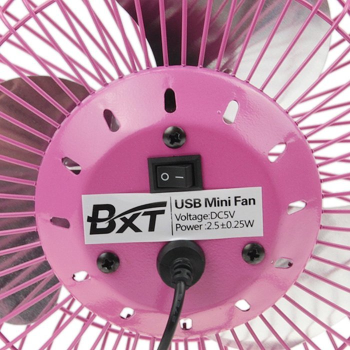 Bao Xin 360 Degrees Rotating USB Powered Tabletop Fan Mini Metal Electric Fan for Summer, Work, Office, Pc, Notebook... N51