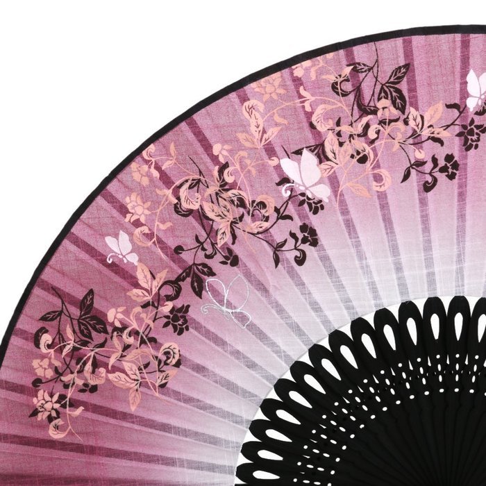Hollow Rib Flower Hand Fan Folding Fan Pocket Fan (Blue) N21