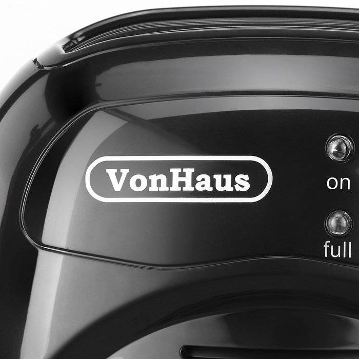 VonHaus Compact Mini Portable Black Air Dehumidifier - Ideal for Small Rooms and Spaces N6