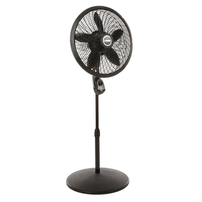 Cyclone Pedestal Fan in Black with Remote Control 18 In., Easy-to-use Timer and Fully Adjustable Height for Added...
