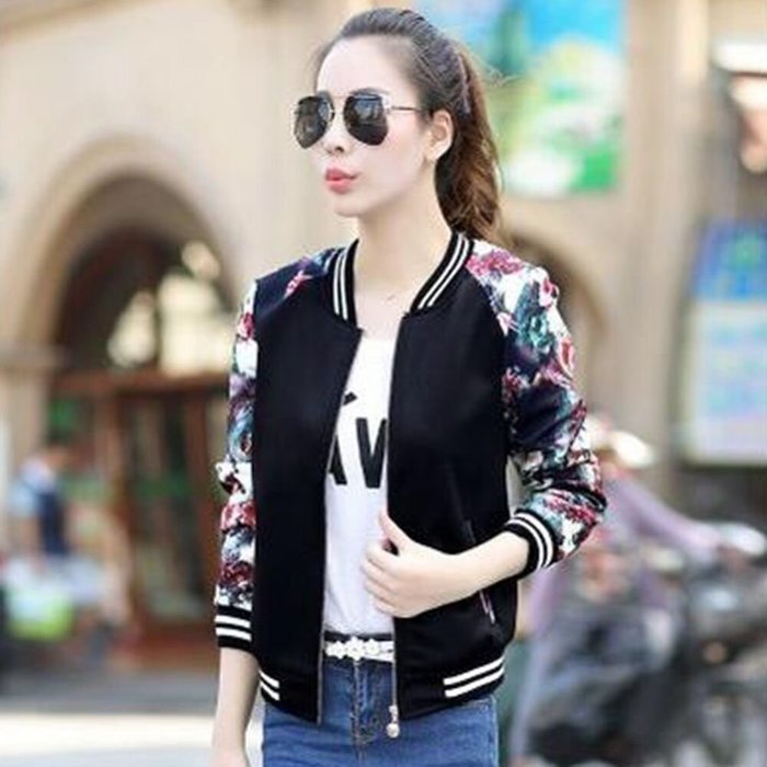 KAKA(TM) Girl Women Spring Autumn Coat Long Sleeve Casual Blouses Phoenix Pattern Black XL N10