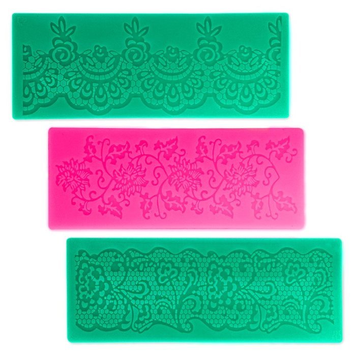 My Cake Tool Set of 3 Silicone Molds for Cake Decorating N2