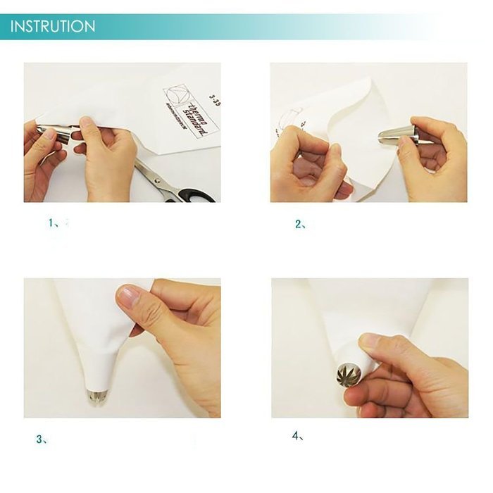 MMRM 6-Piece Pastry Tube and Tips Set DIY Pastry Tubes Cookies Making Nozzle