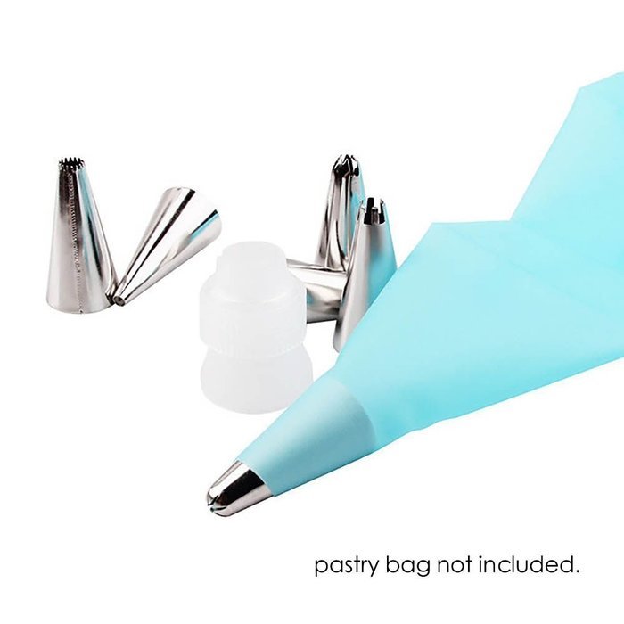 MMRM 6-Piece Pastry Tube and Tips Set DIY Pastry Tubes Cookies Making Nozzle N2