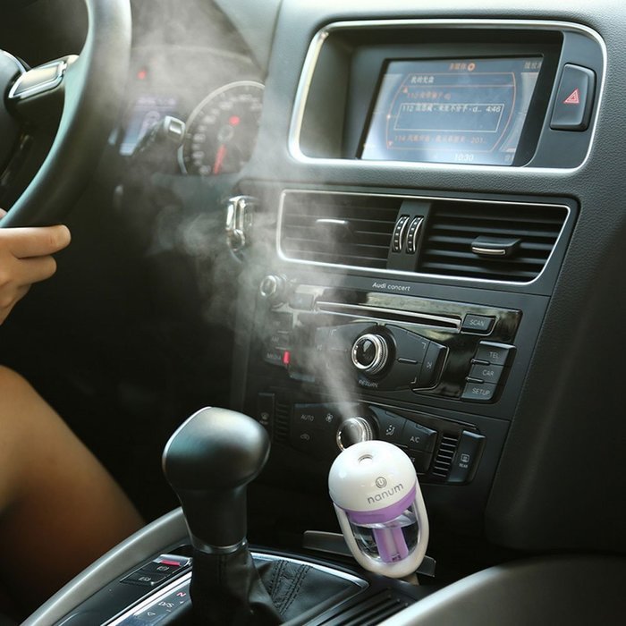 Nanum Car Air Humidifier Charger Port Mini Travel Portable Mist Aroma Diffuser Purifier Freshener Aromatherapy... N8
