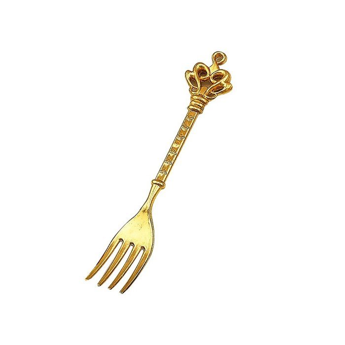 Retro Creative Coffee Scoops Stirring Spoon Sugar Spoon Tea Spoon with Fruit Fork Set of 6 (Silver) N12