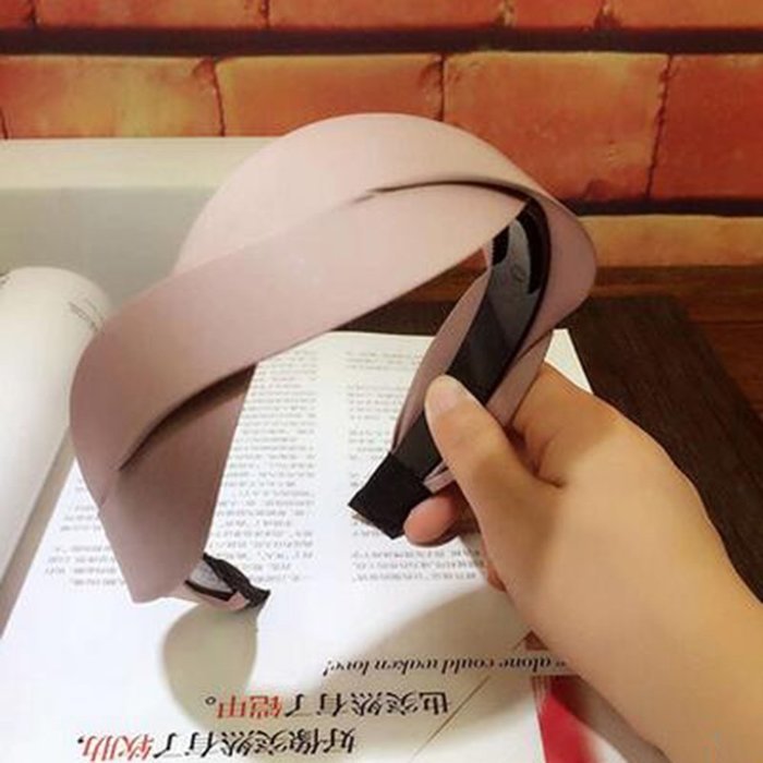Yaheeda Women Hair Band Hair Accessory,Handcraft Wave Shape Solid Headband for Women and Girls,Pink N4