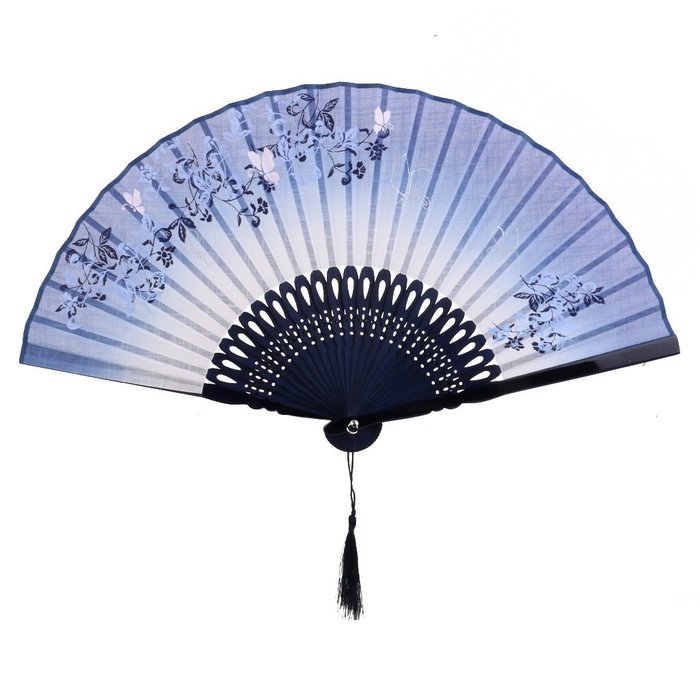 Chinese Folding Pocket Hand Fan (Flower Flying Butterfly) N25