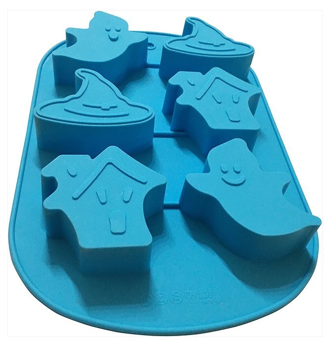 Halloween Ghosts Silicone Candy Jello Baking Mold (Orange) N2