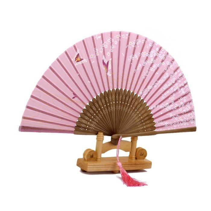 Chinese Folding Pocket Hand Fan (Flower Flying Butterfly) N34