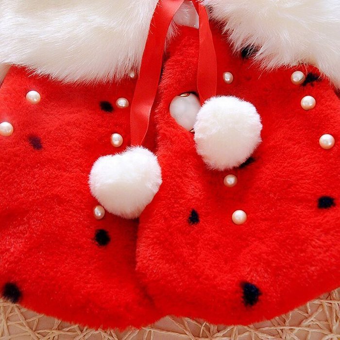 Yaheeda Baby Girl Plush Short Coat Cloak Jacket Outwear Snowsuit Ball Thick Warm Clothes N9