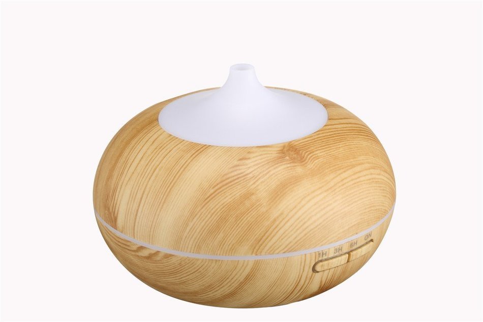 ATD Whisper Quiet Operation Auto Shut-Off Function Cool Mist Aroma Essential Oil Humidifier (Shallow Wooden Grain) N3