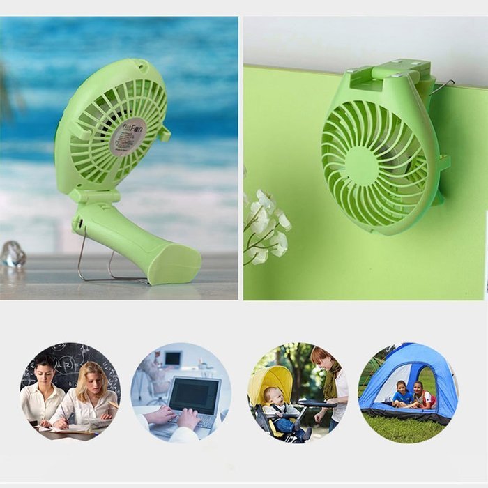 GaGa MILANO Portable Mermaid Fan Handheld and desk Fans with Umbrella Hanging Metal Clip for Home Office cooling... N10