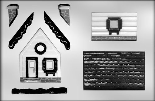 CK Products 5-1/2-Inch 3-D Gingerbread House Chocolate Mold