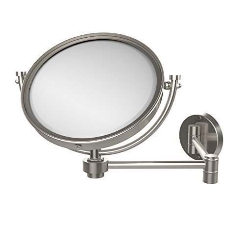 Allied Brass WM-6/2X-SN 8-Inch Wall Mirror with 2x Magnification Extends 14-Inch, Satin Nickel by Allied Brass