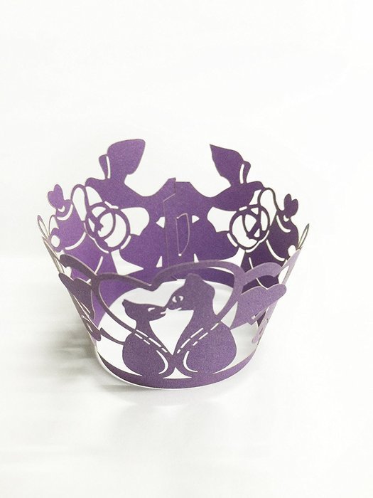 HUAL Cupcake Wrappers 50 Filigree Artistic Bake Cake Paper Cups Cat Lace Laser Cut Liner Baking Cup Muffin Case... N2