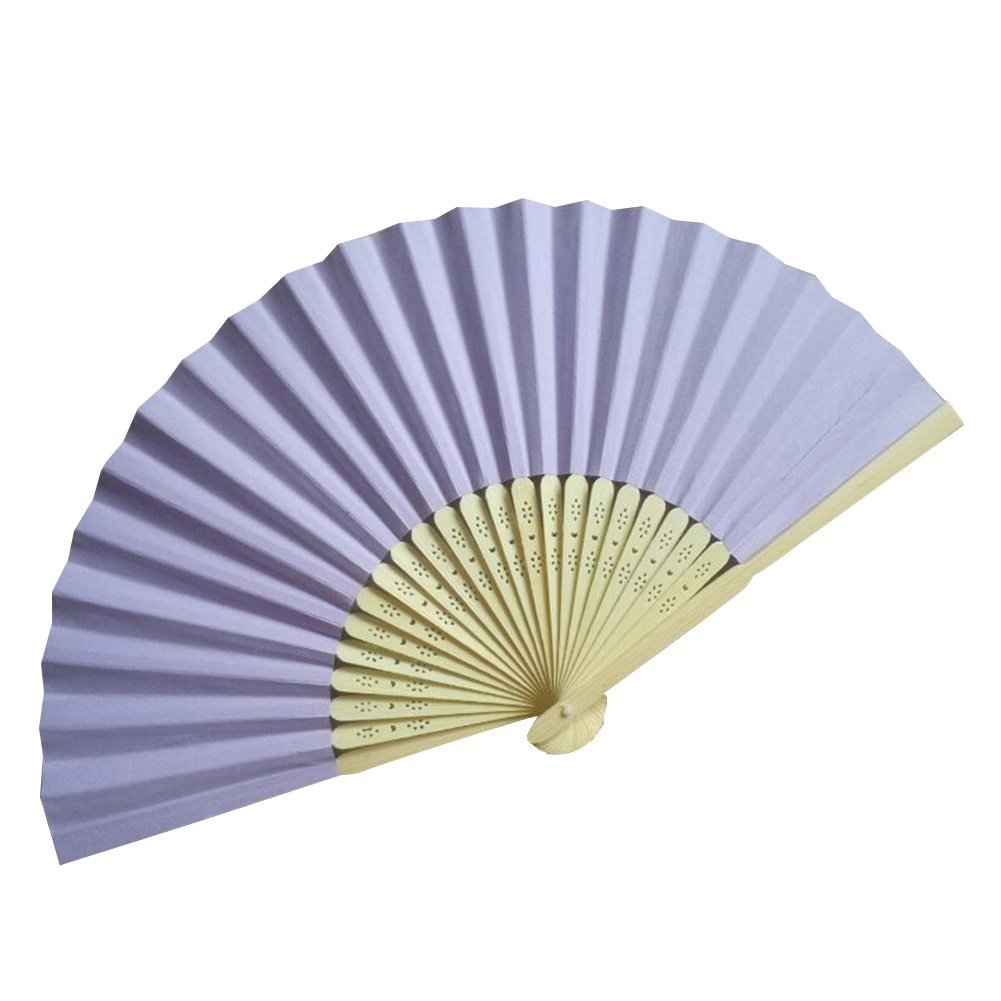 Weixinbuy Summer Folding Hand Held Paper Fans Wedding Party Decor ...