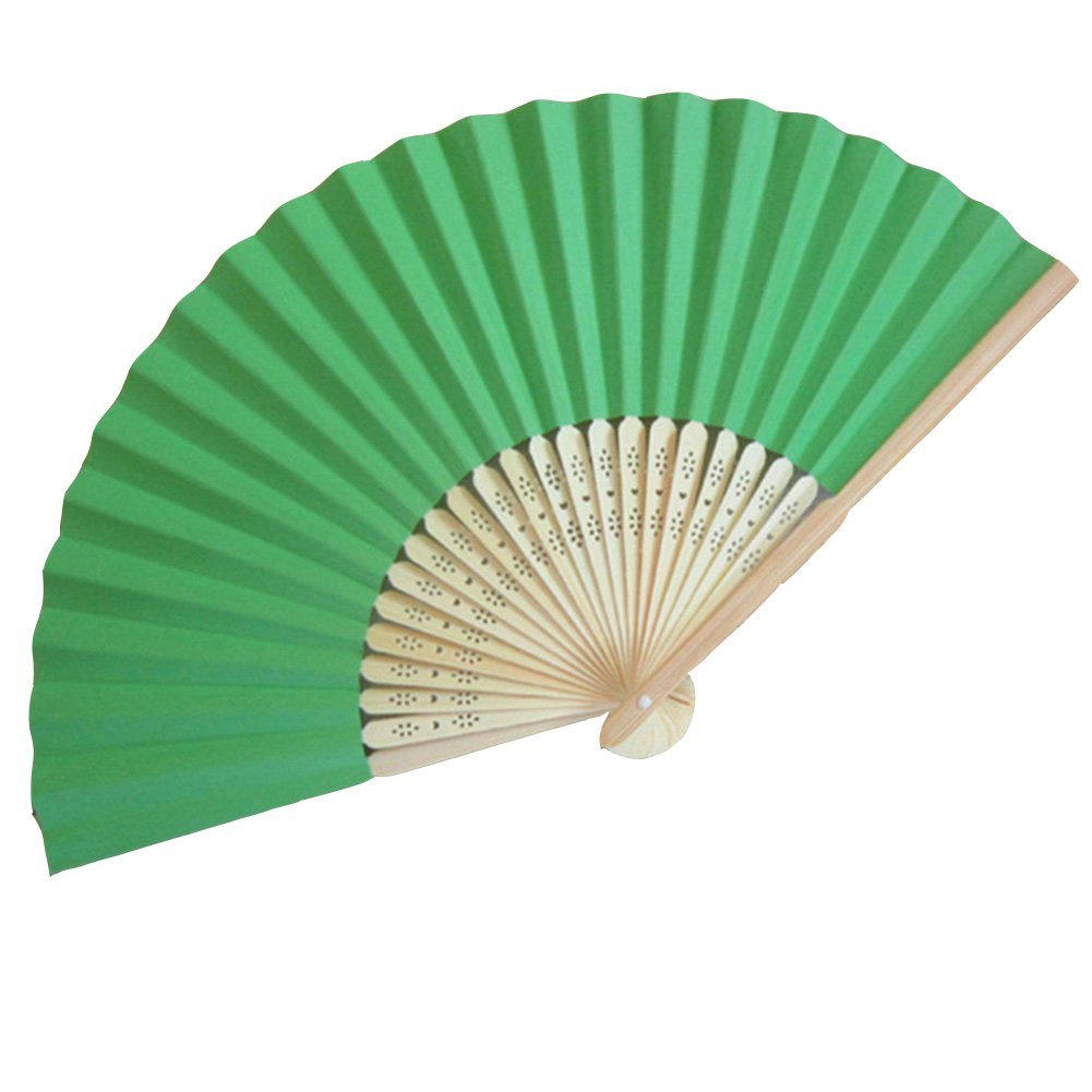 Weixinbuy Summer Folding Hand Held Paper Fans Wedding Party Decor ...