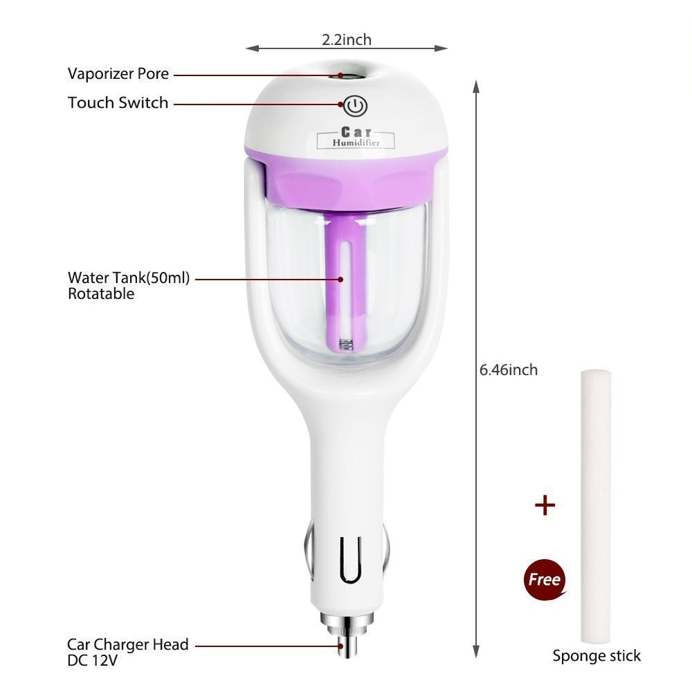 Aix [2 in 1] Nanum Car Air Humidifier and Aromatherapy Essential Oil ...