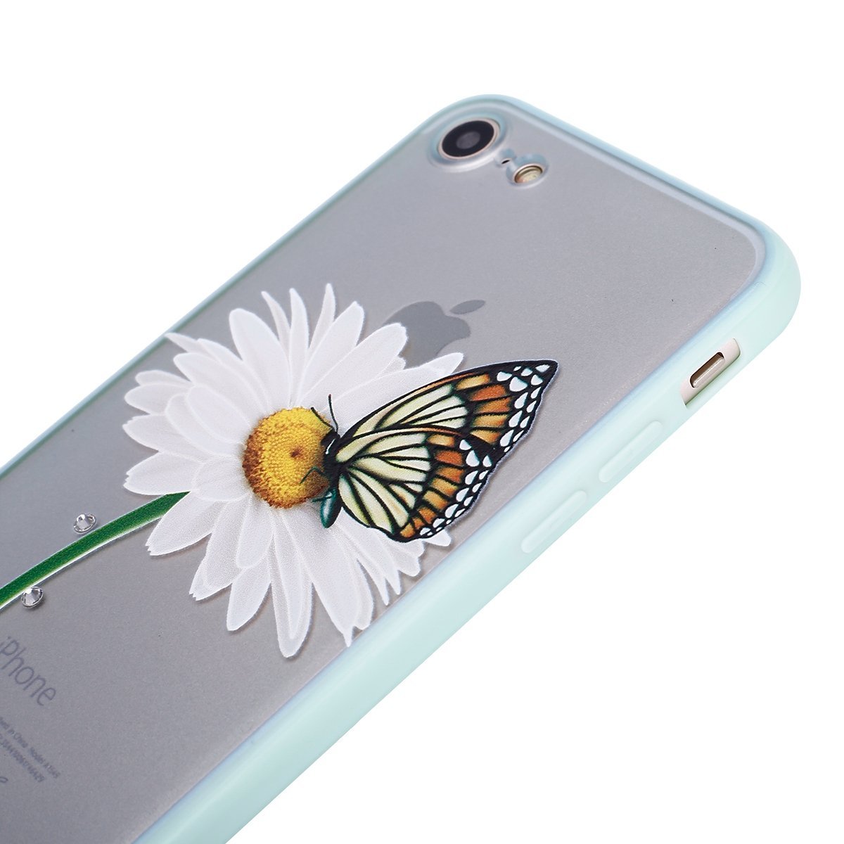 IPhone 7 Case, PHEZEN Colorful Flower Butterfly Plum Blossom Crystal ...